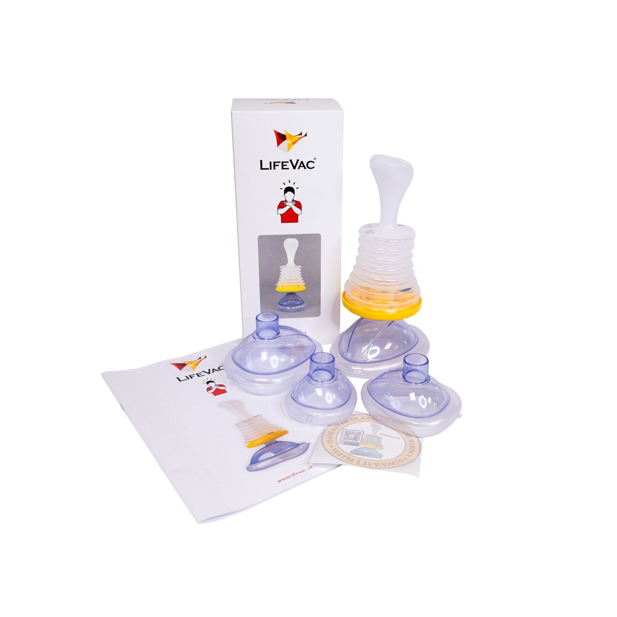 Domáca súprava LifeVac® — prístroj, masky, návod a krabica